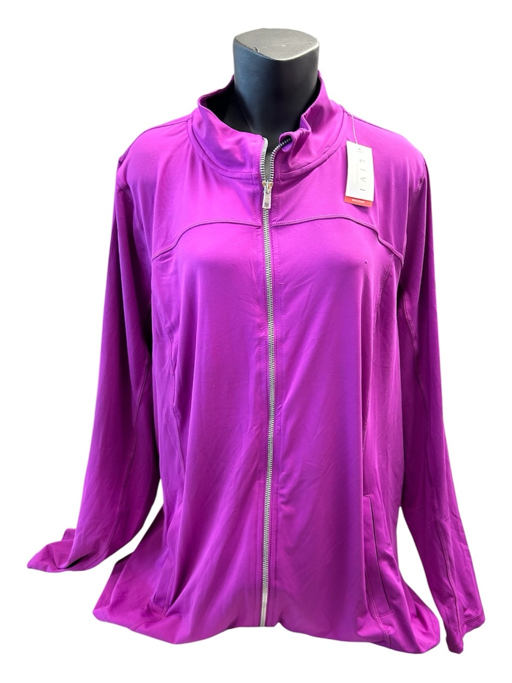 LIVI Active Lane Bryant Women’s Plus Size Jacket Pink Full Zip Wicking Top NWT